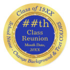 Blue and Gold, 50th Class Reunion Stickers