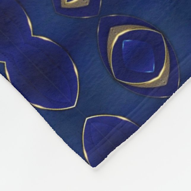 Blue and Gold Abstract Blanket (Corner)