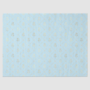 Blue and Gold Bees Series Design #4 Tissue Paper