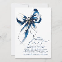 Blue and Gold Bow Elegant Whimsical Bridal Shower