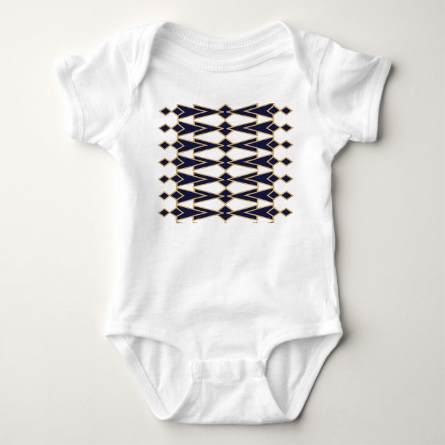Blue and Gold Bowties  Baby Bodysuit (Front)