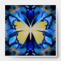 Blue and Gold Butterfly Postcard