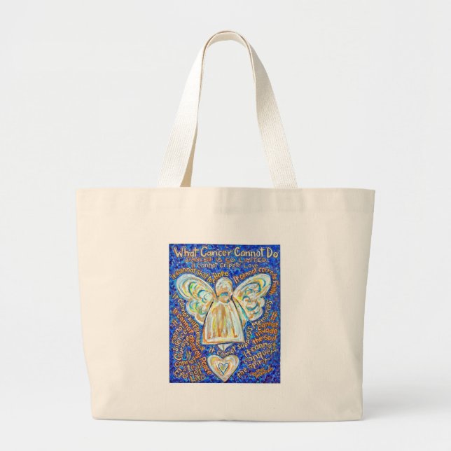Blue and Gold Cancer Angel Bag (Front)