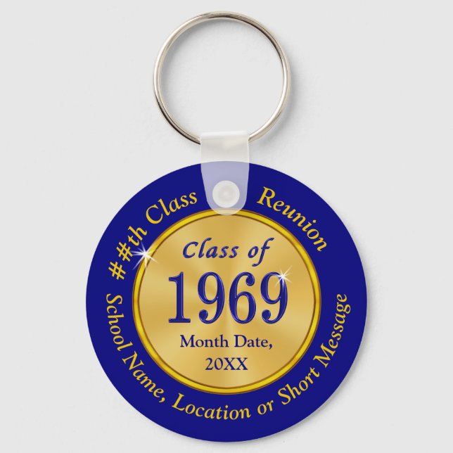 Blue and Gold, Class of 1969 Reunion Gifts, Key Ring (Front)