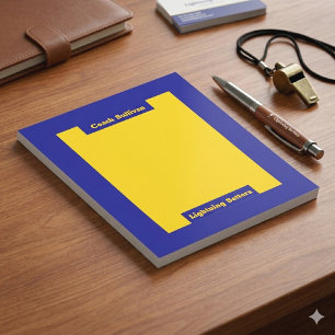 Blue And Gold Coach Notepad