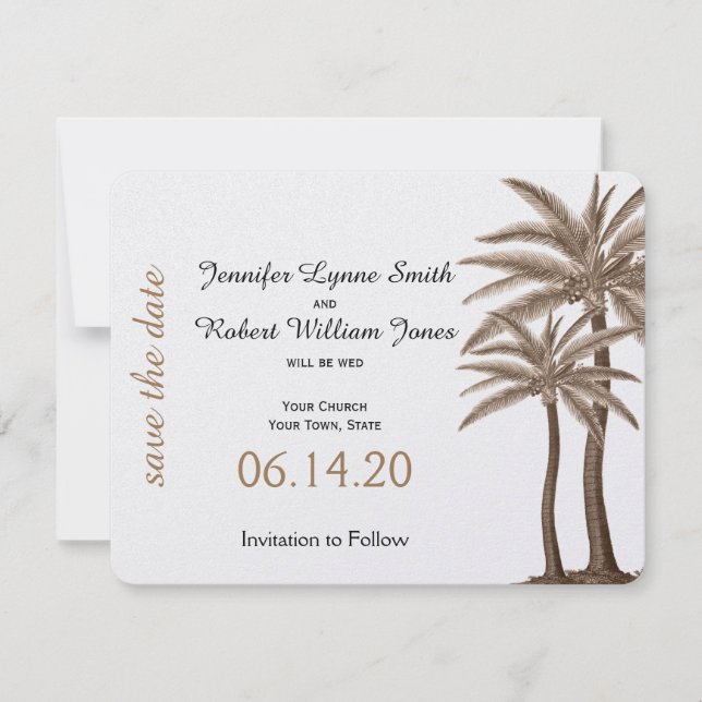 Blue and Gold Compass Rose Wedding Save the Date (Front)