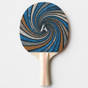 Blue and Gold - Customisable Ping Pong Paddle