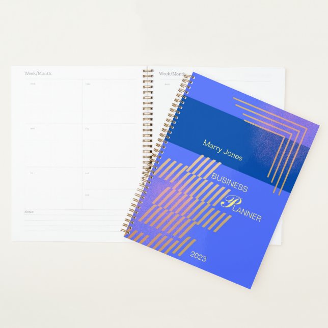  Blue and gold elegant business Planner (Display)