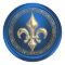 Blue and Gold Fleur de Lis Envelope Seal