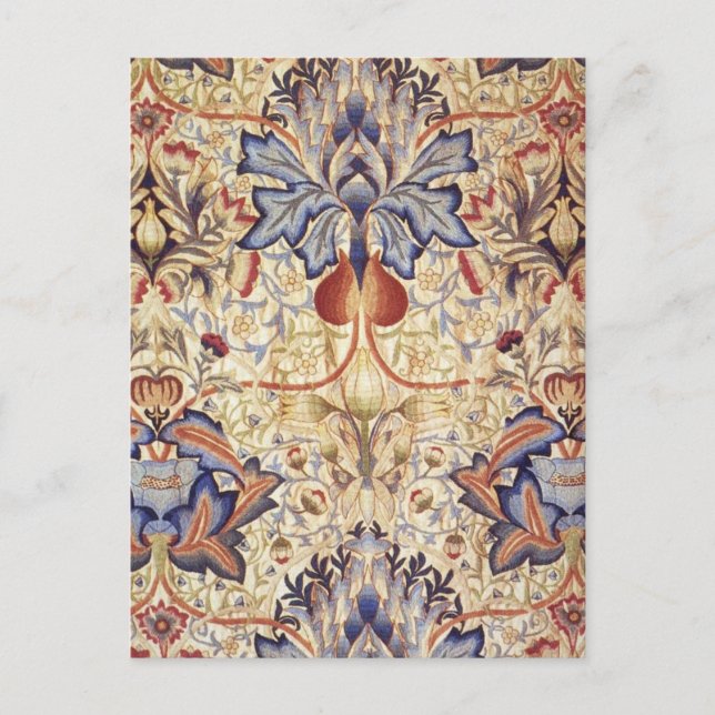 Blue And Gold Flowers Postcard (Front)