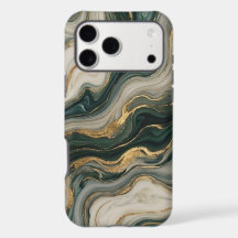 Blue and Gold Fluid Marble Abstract Art