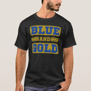 Blue and Gold Football Game Day Group Home Team Sp T-Shirt