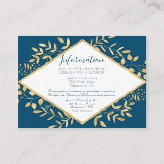 Blue and Gold Frame Modern Enclosure Card