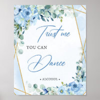 Blue and gold frame Trust me you can dance