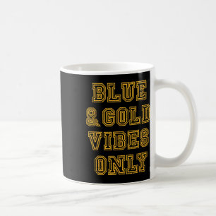 Blue And Gold Game Day School Spirit Royal Blue Fo Coffee Mug