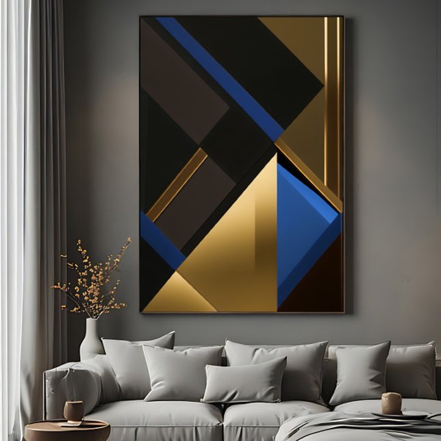 Blue and Gold Geometry Poster (Creator Uploaded)