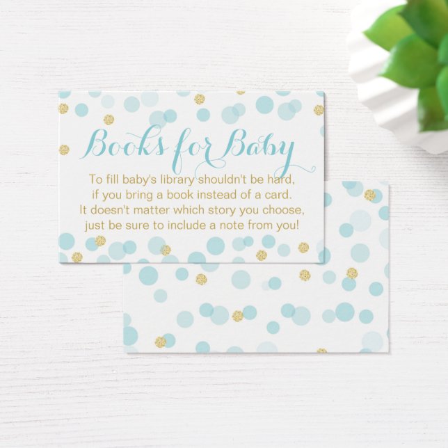 Blue and Gold Glitter Confetti Books For Baby (Desk)