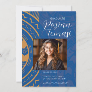 Blue and Gold Invitation