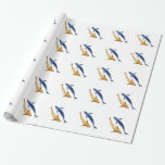 Blue and Gold Koi Fish Gift Wrap<br><div class="desc">There's nothing fishy about this colourful gift wrap,  featuring stylised Japanese Carp (Koi) Goldfish in a repeating pattern.</div>