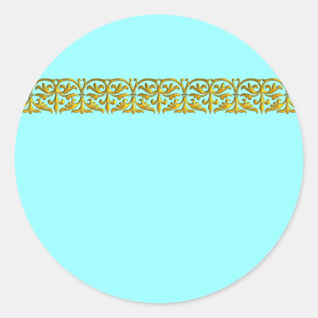 Blue and Gold Lace Sticker (Front)