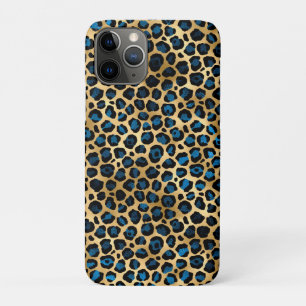 Blue and Gold Leopard Series Design 4 Case-Mate iPhone Case