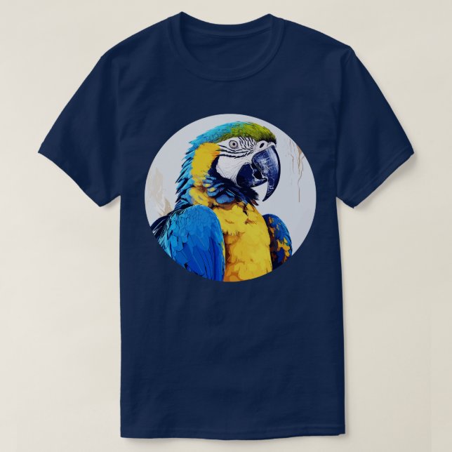 Blue and gold macaw 16 T-Shirt (Design Front)