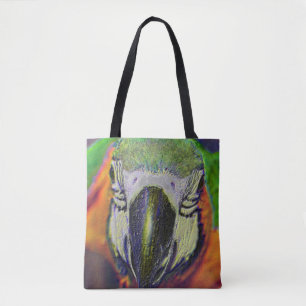 Blue And Gold Macaw Face Parrot Art  Tote Bag