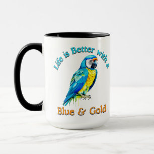 Blue and Gold Macaw Parrot Coffee lover Gift Mug