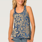 Blue and Gold Mandala Pattern