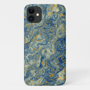 Blue and gold marble Case-Mate iPhone case