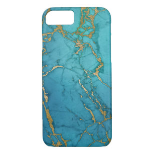 Blue and Gold Marble Elegant Modern Print Case-Mate iPhone Case