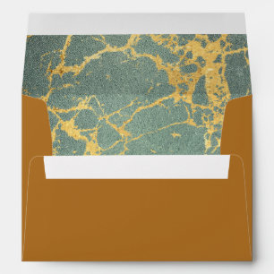 Blue and Gold Marble Envelope
