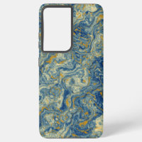 Blue and gold marble