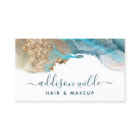 Blue And Gold Modern Art Liquid Watercolor Ink