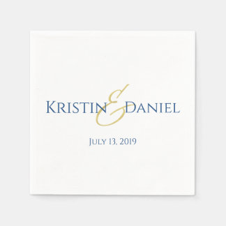 Blue and Gold Napkins