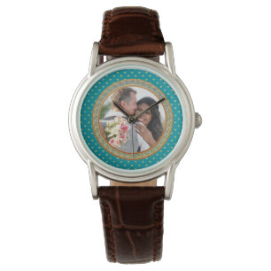 Blue and Gold Ornate Watch