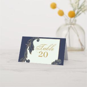 Blue and Gold  Place Card