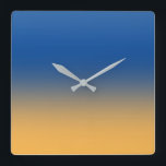 Blue and Gold Square Wall Clock<br><div class="desc">2024</div>