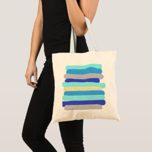 Blue and Gold Stripes  Tote Bag
