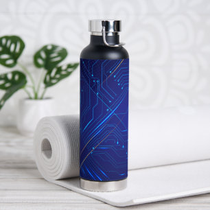 Blue and Gold Technology Water Bottle