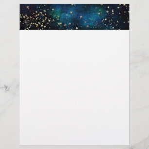 Blue and Gold Under the Stars Night Sky