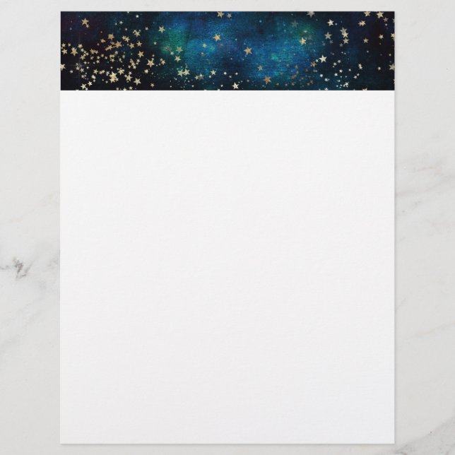 Blue and Gold Under the Stars Night Sky (Front)