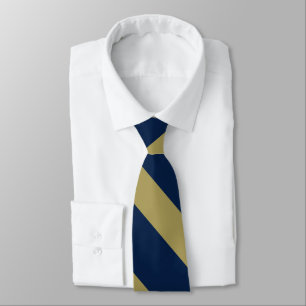 Blue and Gold University Stripe Tie
