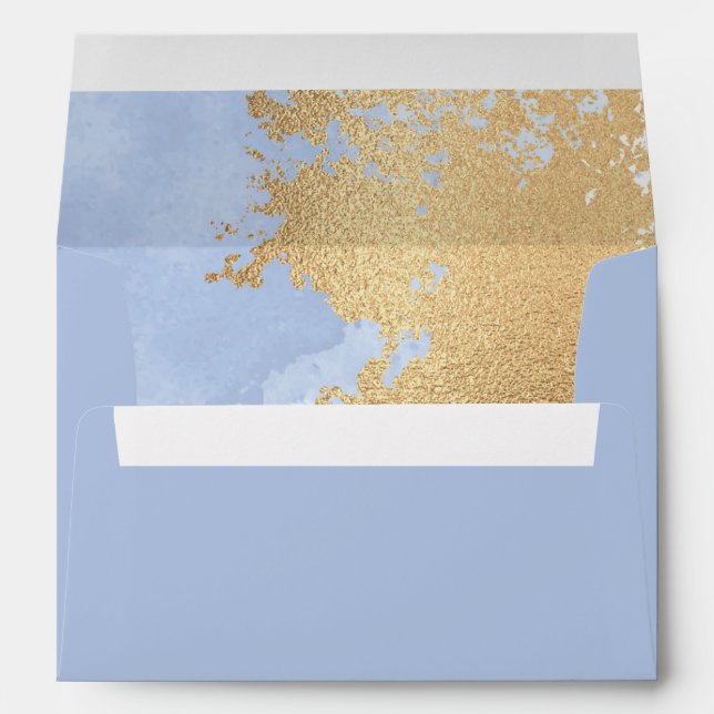 Blue and Gold Watercolor Envelope (Back (Bottom))