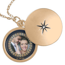 Blue and Gold Wedding Necklace