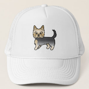 Blue And Gold Yorkshire Terrier Yorkie Cartoon Dog Trucker Hat