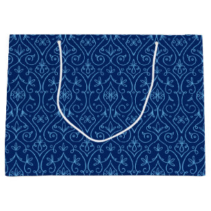 Blue and Golden Decorative Hanukkah Large Gift Bag