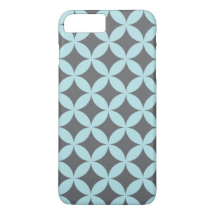 Blue and Gray Patterned iPhone Case