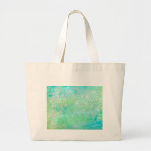 Blue and Green Abstract Art Large Tote Bag