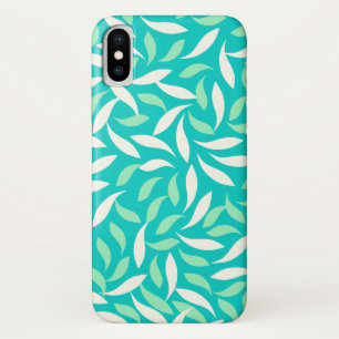 Blue and Green Abstract Floral Pattern Case-Mate iPhone Case